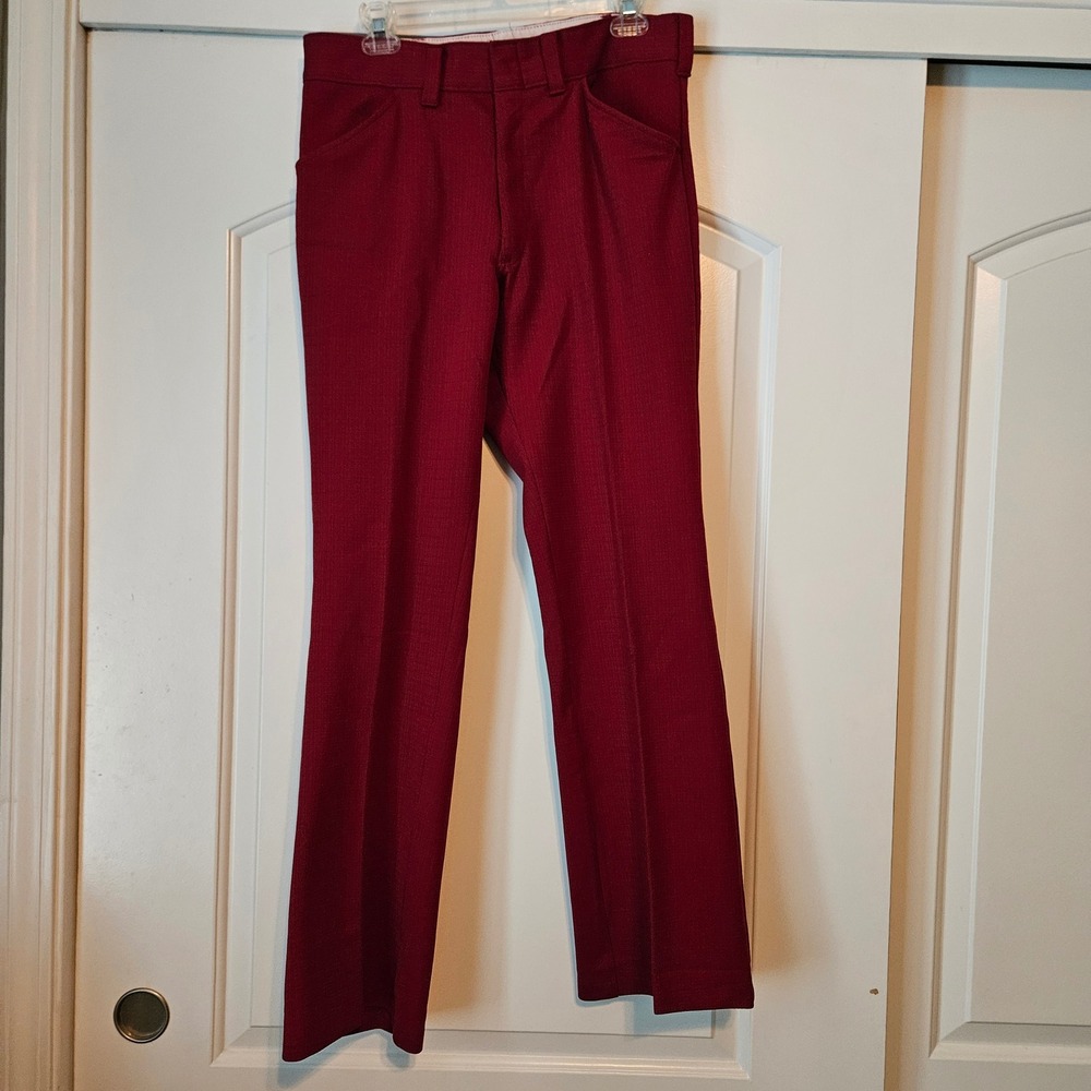 Vintage Montgomery Ward Red Dress Pants Straight Leg‎ Holiday Career Work